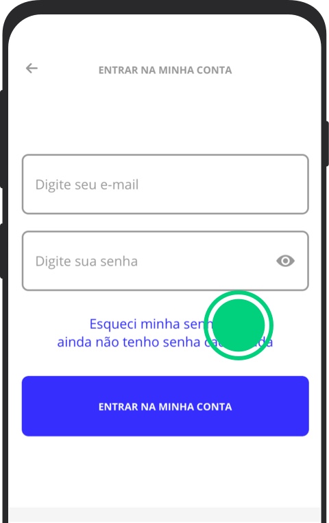 2) Depois clique em “Esqueci minha senha”.