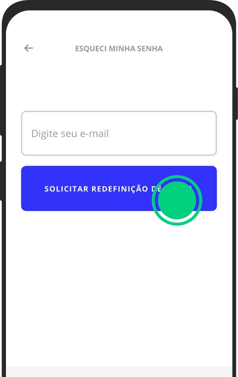 3) Você precisa digitar o e-mail cadastrado e clicar no botão “Solicitar redefinição de senha”.